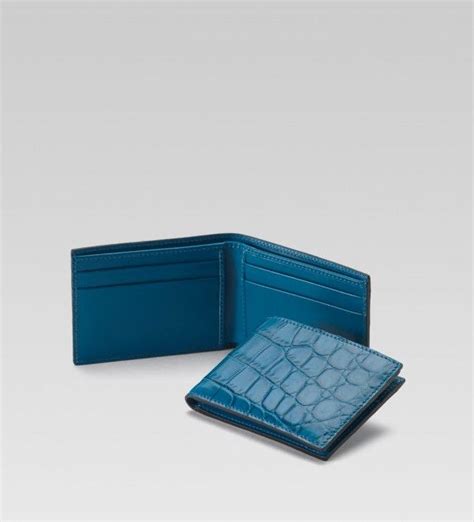 gucci blue crocodile wallet|blue gucci wallet accessories.